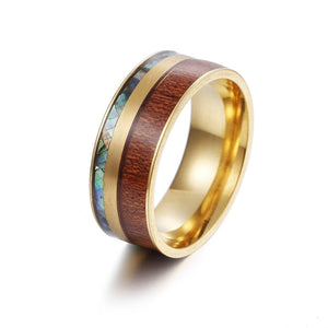 Bague en Bois - Trio Gold