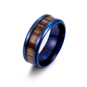 Bague en Bois - Blue Ring