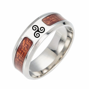 Bague en Bois - Triskel