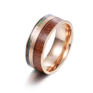 Bague en Bois - Trio Pink Gold