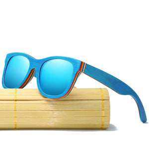 Lunettes de Soleil en Bois - Blue Wood