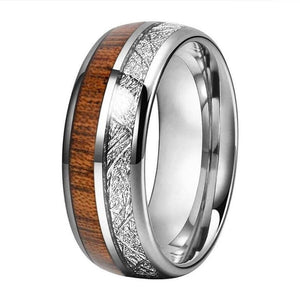 bague en bois et tungstene