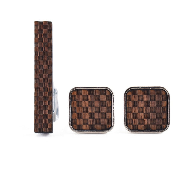 Coffret Ancien Boutons De Manchettes Et Pince à Cravate En Métal - Occasion Très Bon état