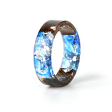 Bague en Bois Femme - Blue Natural