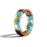 Bague en Bois Femme - Blue Natural