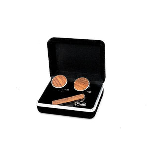 Boutons De Manchette Et Pince à Cravate Personnalisés En Bois De Noyer – Gravure Initiales Nom Date, Coffret Cadeau Élégant Pour Mariage, Anniversaire, Papa