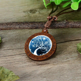 pendentif arbre de vie bleu
