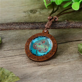 pendentif arbre de vie bleu